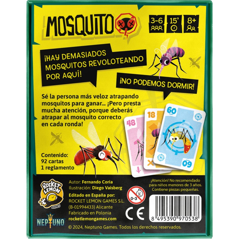 Mosquito – Juego de Cartas de Rapidez y Agilidad Visual, + 8 años