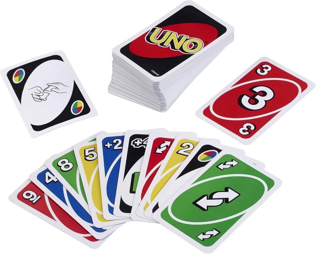 UNO  – juego de cartas rápido de colores y números | clásico Mattel