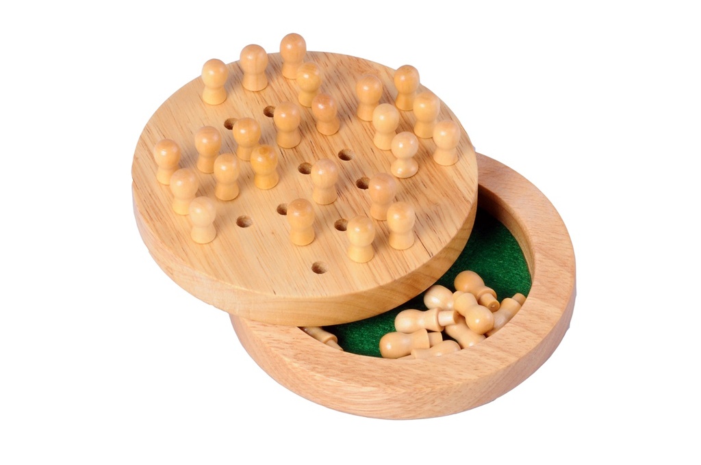 Solitario Mini Madera Engelhart – Juego de Lógica y Concentración