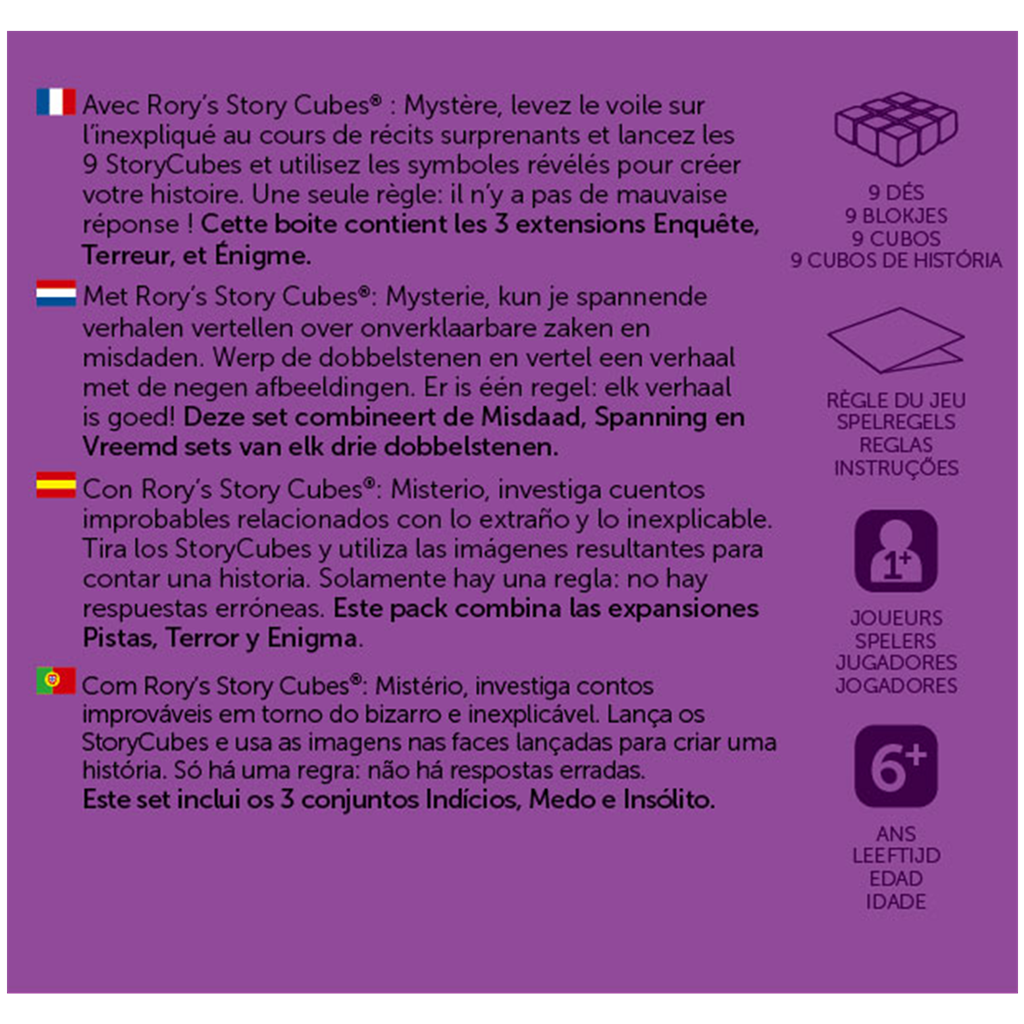 Story Cubes Misterio – Juego de Dados Narrativo para Creatividad