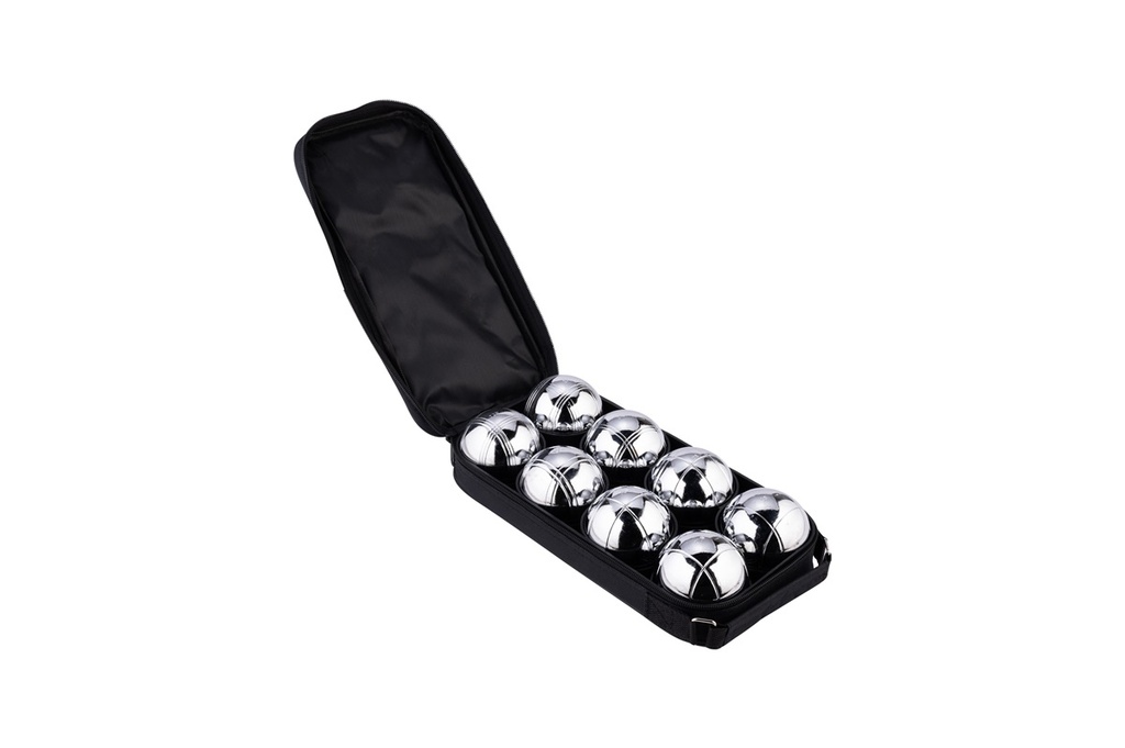 Set de 8 bolas de petanca con bolsa negra – juego tradicional de petanca