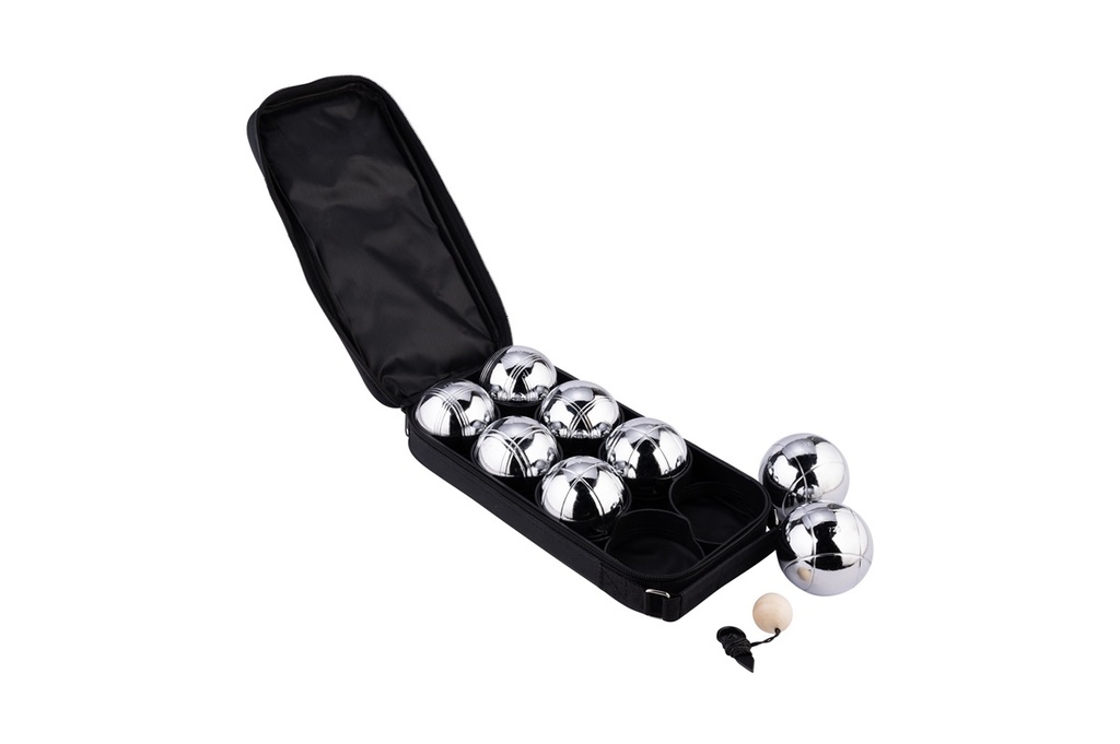 Set de 8 bolas de petanca con bolsa negra – juego tradicional de petanca