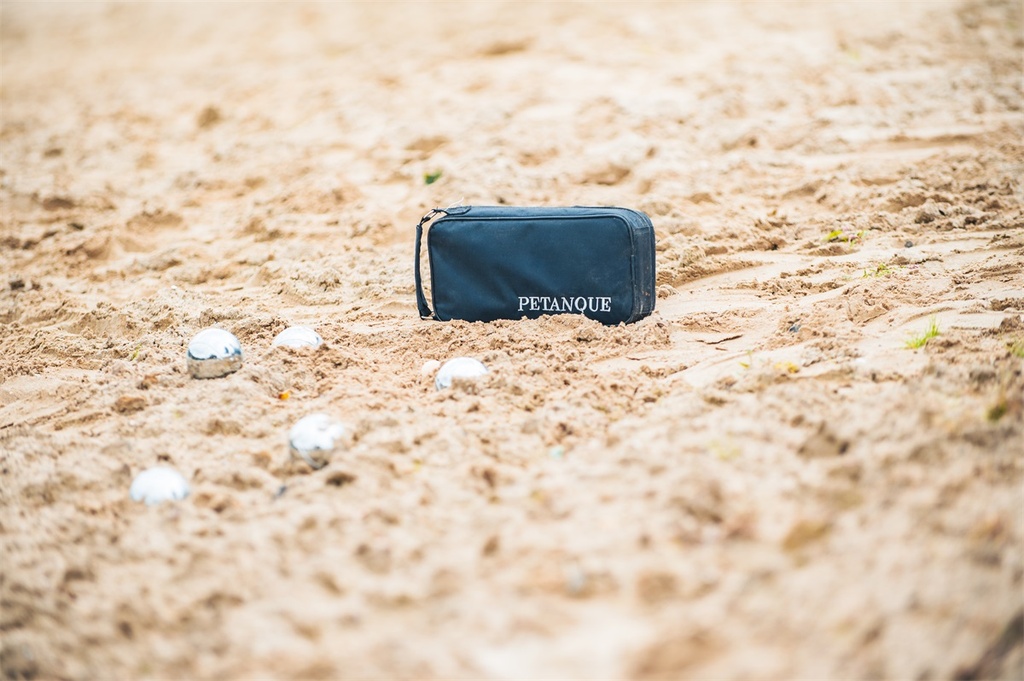 Set de 8 bolas de petanca con bolsa negra – juego tradicional de petanca