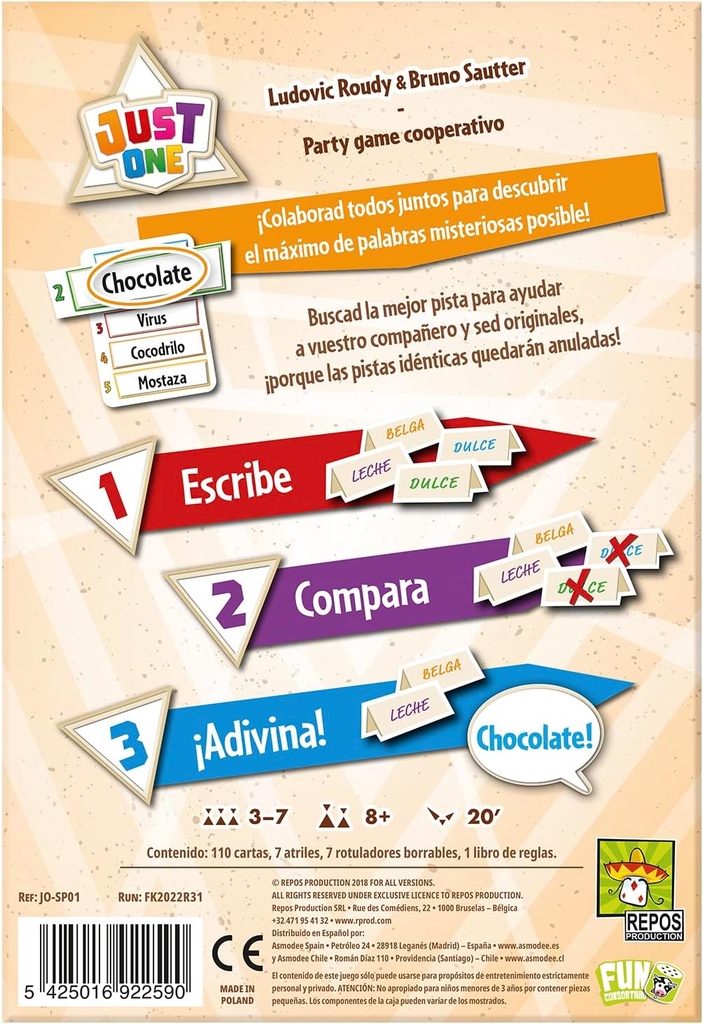 Just One (Nueva Edición) – Juego cooperativo de palabras para grupos (8+)