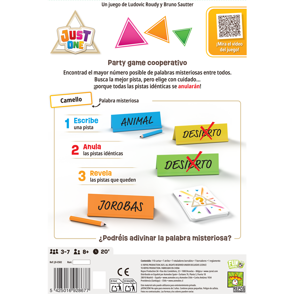 Just One (Nueva Edición) – Juego cooperativo de palabras para grupos (8+)