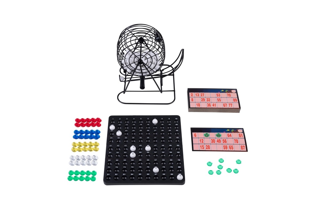 Bingo Lottomolen 1-90 con Tambor Metálico 13,5 cm