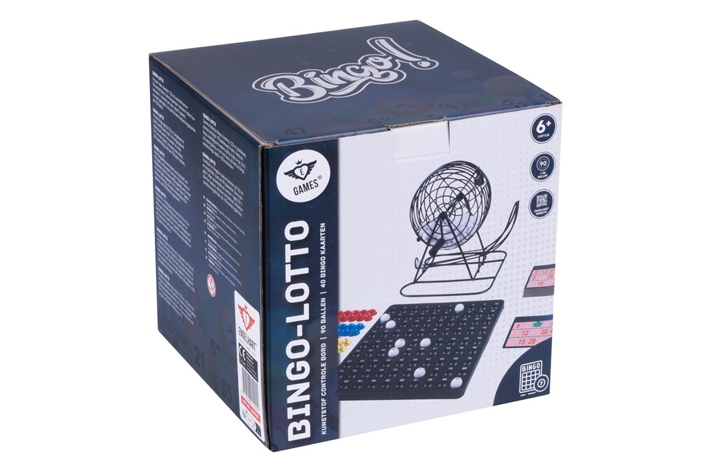 Bingo Lottomolen 1-90 con Tambor Metálico 13,5 cm