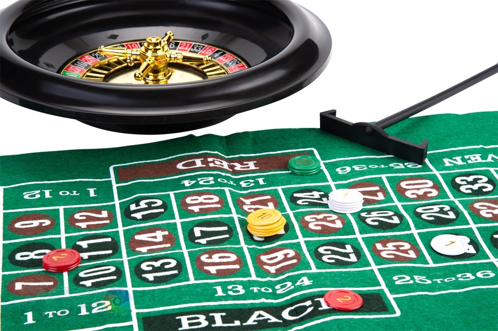 Set de Casino 30 cm Engelhart – Ruleta y Black Jack para animación y eventos