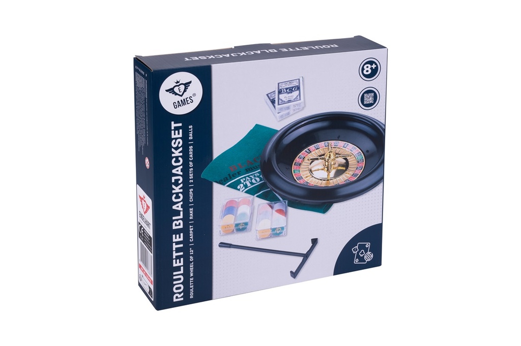 Set de Casino 30 cm Engelhart – Ruleta y Black Jack para animación y eventos