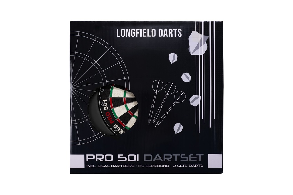 Diana de dardos profesional Longfield PRO501 - de sisal, con Protector PU y 2 Sets de Dardos