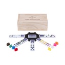 Domino Doble 9 Mexican Train: Dominó con trenes y estación (55 fichas)