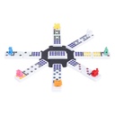 Domino Doble 9 Mexican Train: Dominó con trenes y estación (55 fichas)