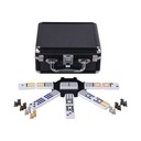 Dominó Mexican Train Doble 12 maletín aluminio negro