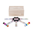 Domino Doble 12 Mexican Train con Números – Caja de Madera