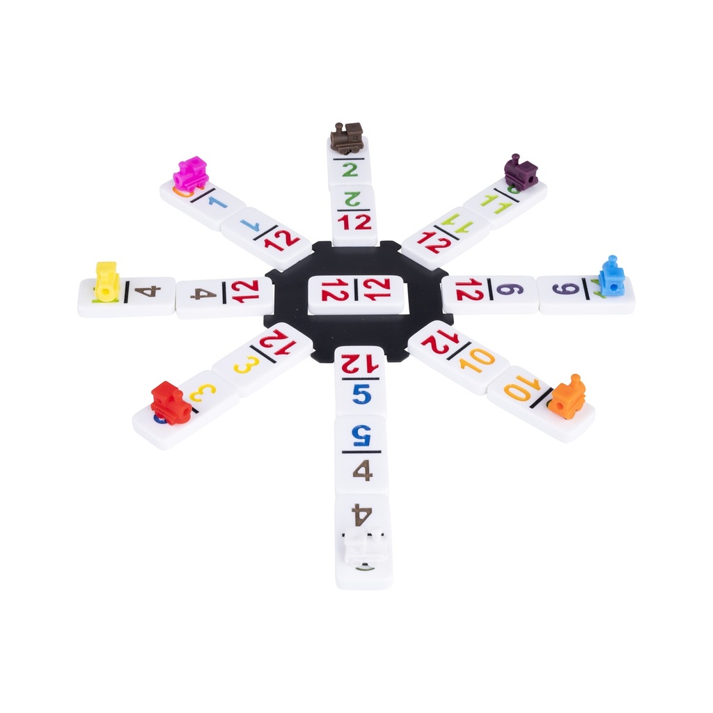 Domino Doble 12 Mexican Train con Números – Caja de Madera