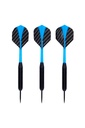 Dardos Longfield steeltip 23 g negros (barril coated) con estuche