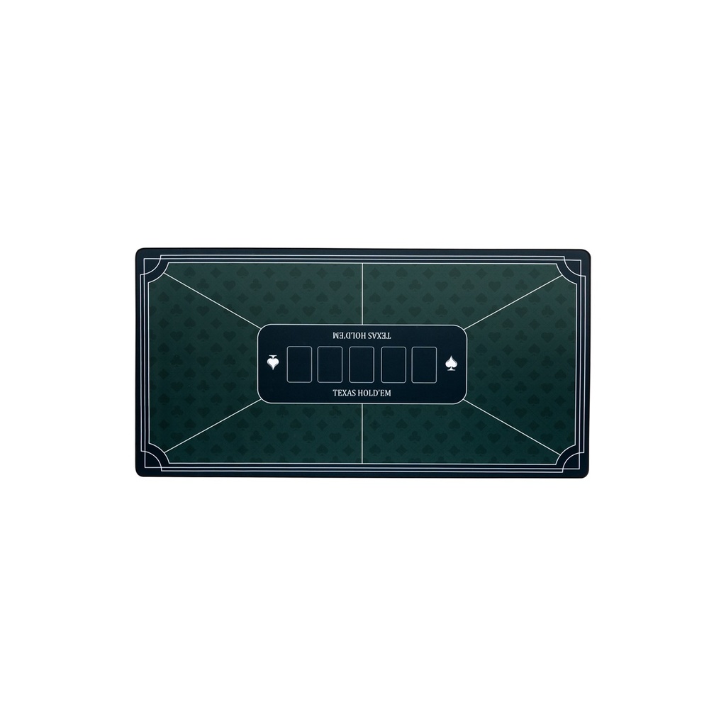 Tapete de Póker Verde 118 × 59 cm  – Alfombrilla Antideslizante para Juegos de Cartas y Casino en Casa