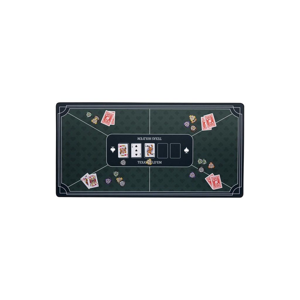 Tapete de Póker Verde 118 × 59 cm  – Alfombrilla Antideslizante para Juegos de Cartas y Casino en Casa