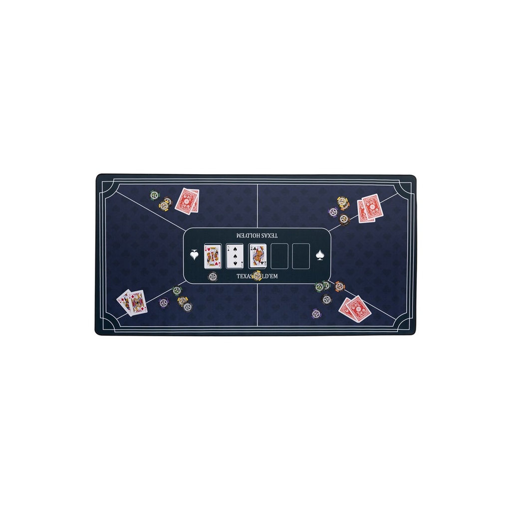 Tapete de póker azul Engelhart 118x59 cm antideslizante