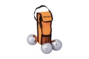 Boules tasje voor 3 ballen, kleur oranje