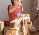 ecoBlocks Magic Wood Oiled EB36-rd: 36 bloques madera en bolsa red (3+)