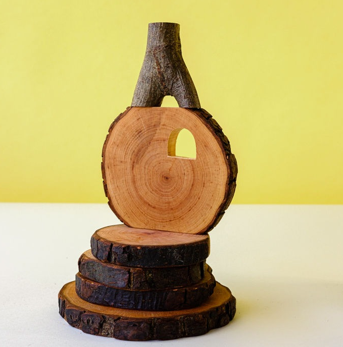 ecoBlocks Magic Wood Oiled EB36-rd: 36 bloques madera en bolsa red (3+)