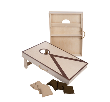 Cornhole dubbel 90 x 60 cm pine / birchwood 2 x 4 zakje