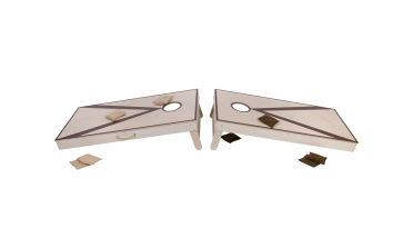 Cornhole doble 120x60 de madera con 2 tableros y 8 bolsas