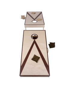 Cornhole doble 120x60 de madera con 2 tableros y 8 bolsas
