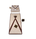 Cornhole doble 120x60 de madera con 2 tableros y 8 bolsas
