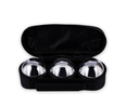 Set de 3 bolas de petanca Engelhart con bolsa negra y medidor