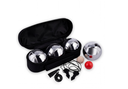 Set de 3 bolas de petanca Engelhart con bolsa negra y medidor