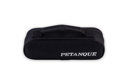 Set de 3 bolas de petanca Engelhart con bolsa negra y medidor