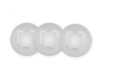 Set de 3 bolas de petanca Engelhart con bolsa negra y medidor