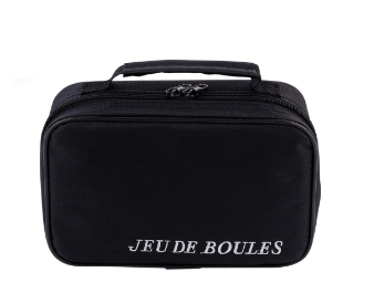 Set de 6 bolas de petanca Engelhart con bolsa negra y medidor