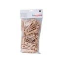 Pinzas de madera natural de 72 × 10 mm