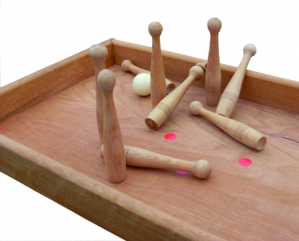 Billar de rampa de Madera – Diversión Clásica para Todas las Edades, Tischkegelbahn