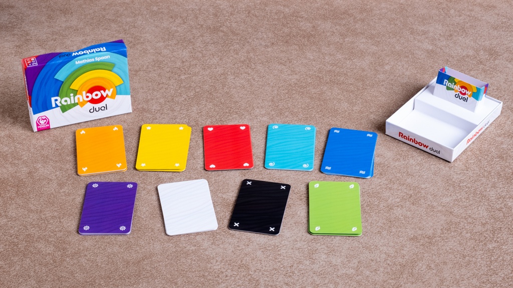Rainbow Duel – Duelo de Colores Estratégico para 2 Jugadores +7 Años | Gestión de Riesgo, Memoria y Velocidad | Juego Compacto