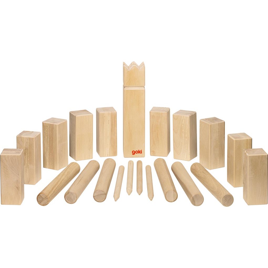 Kubb: joc viking d’exterior de punteria i estratègia en fusta (5+)
