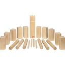 Kubb: juego vikingo de exterior de puntería y estrategia en madera (5+)