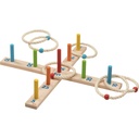 Juego de Puntería con Aros – Set de Lanza Aros sobre Objetivo de Colores | Desde 4 Años, Uso Exterior | Ideal para Psicomotricidad Gruesa, Coordinación Óculo‑Manual y Juegos Cooperativos