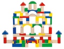 Barril de Construcción – Set de 100 Bloques de Madera Multicolor, Fomenta la Creatividad y la Coordinación, Incluye Barril para Almacenaje, Apto para Infancia a Partir de 18 Meses