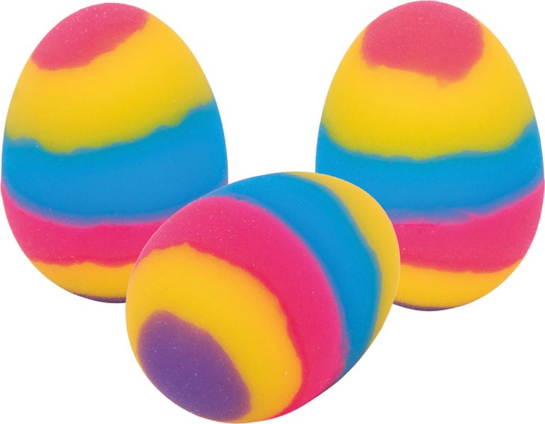 Pelotas saltarinas, huevo colores