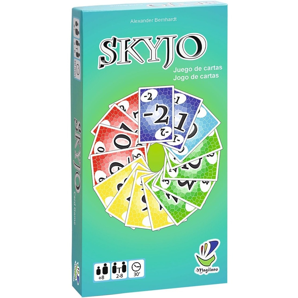 Skyjo: juego de cartas rápido de números para grupos y familias (2–8)