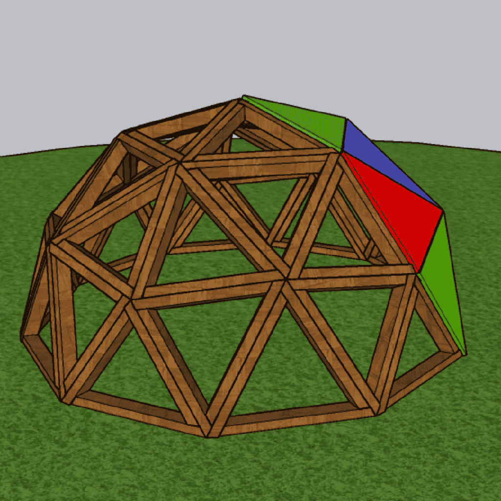 Estructura Domo F2 1/2 2,5 m: mini dom interior per a joc lliure (3+)