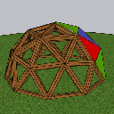 Estructura Domo F2 1/2 2,5 m: mini domo interior para juego libre (3+)