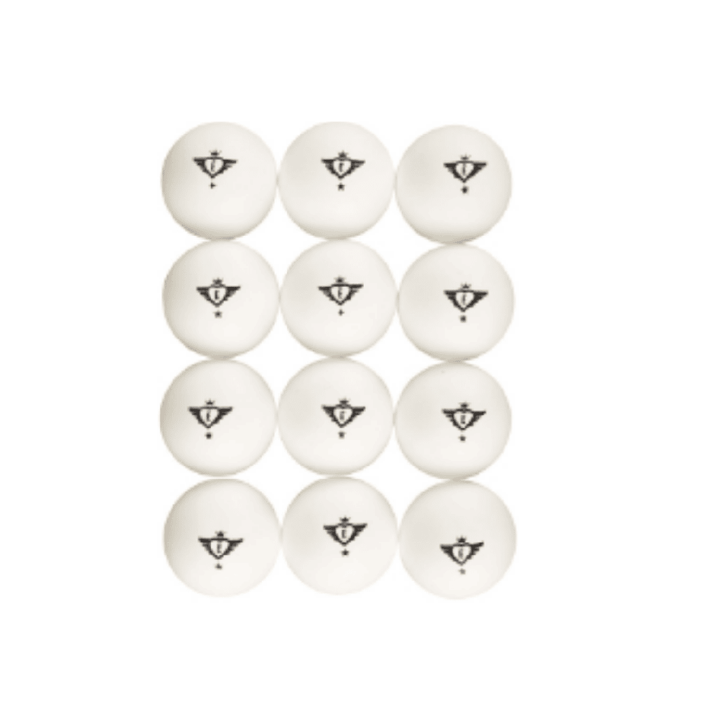 Pilotes de tennis de taula 1 estrela: pack de 12 per a jocs i entrenament (6+)