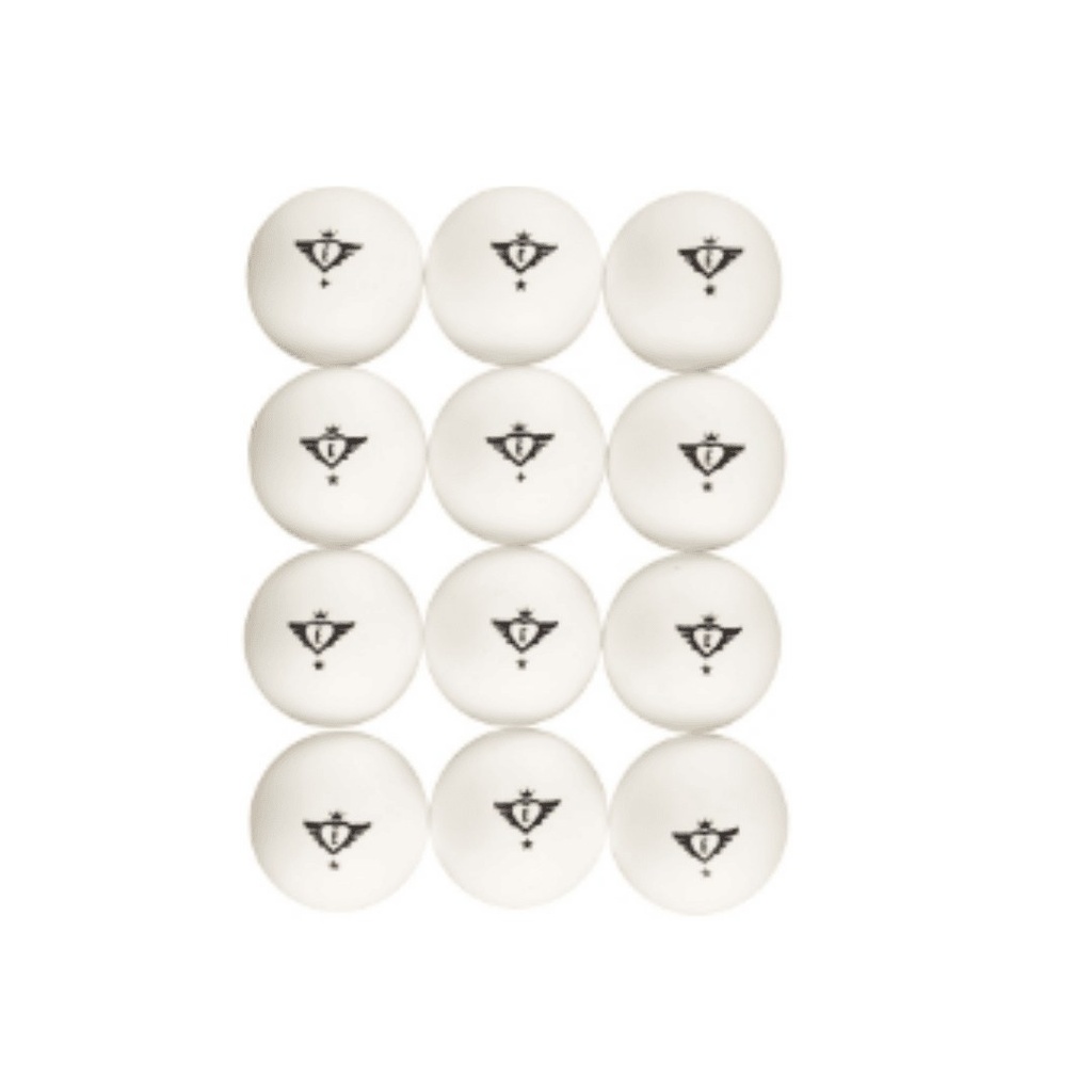 Pilotes de tennis de taula 1 estrela: pack de 12 per a jocs i entrenament (6+)