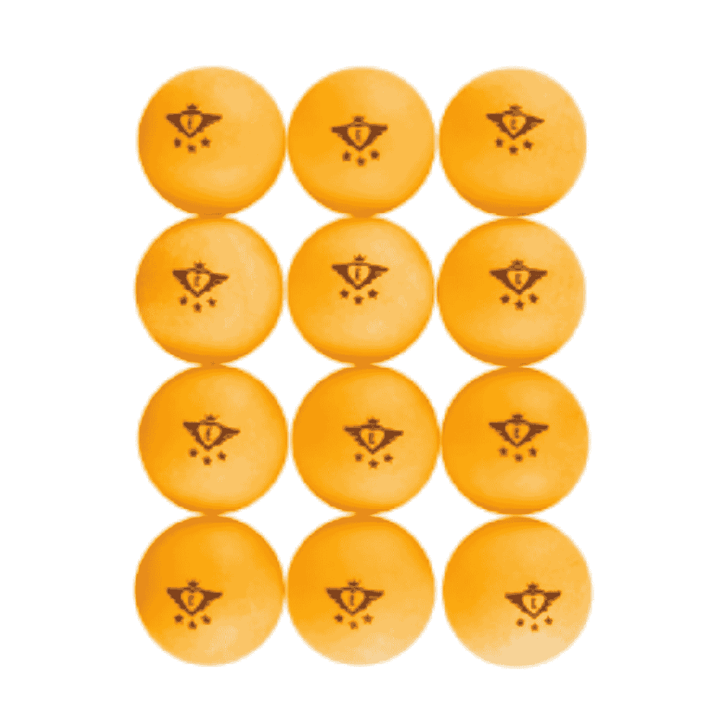 Pelotas de tenis de mesa 3 estrellas: pack de 12 para juego y competición (6+)