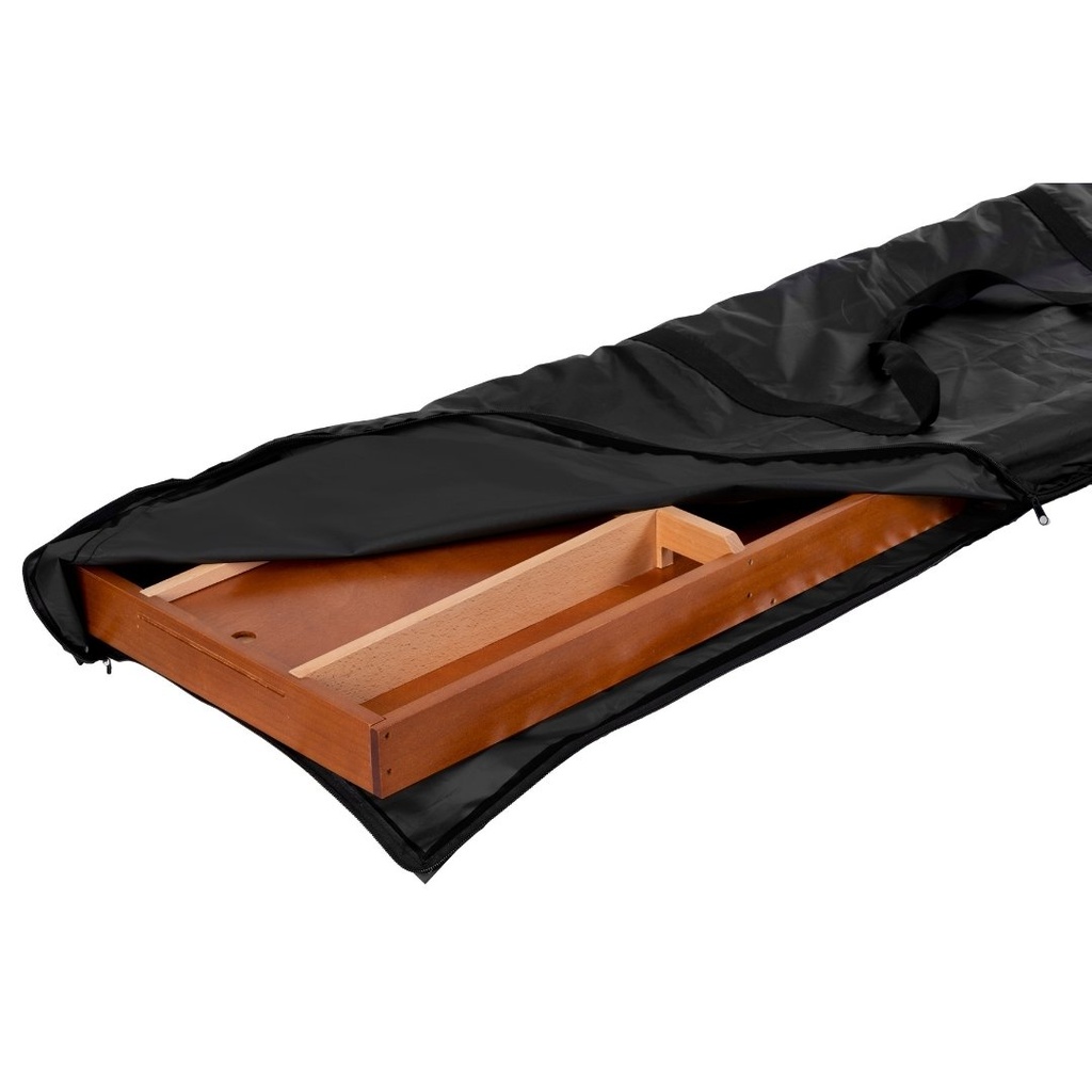 Funda negra para el juego de tejo de protección. Dimensiones: 202 x 44 x 8 cm.
